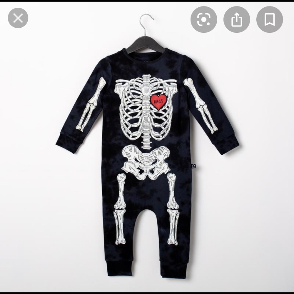 Rags to Raches Skelly' glow in the dark - 3/4Y